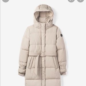 Noize Mara maxi puffer coat with belt in large